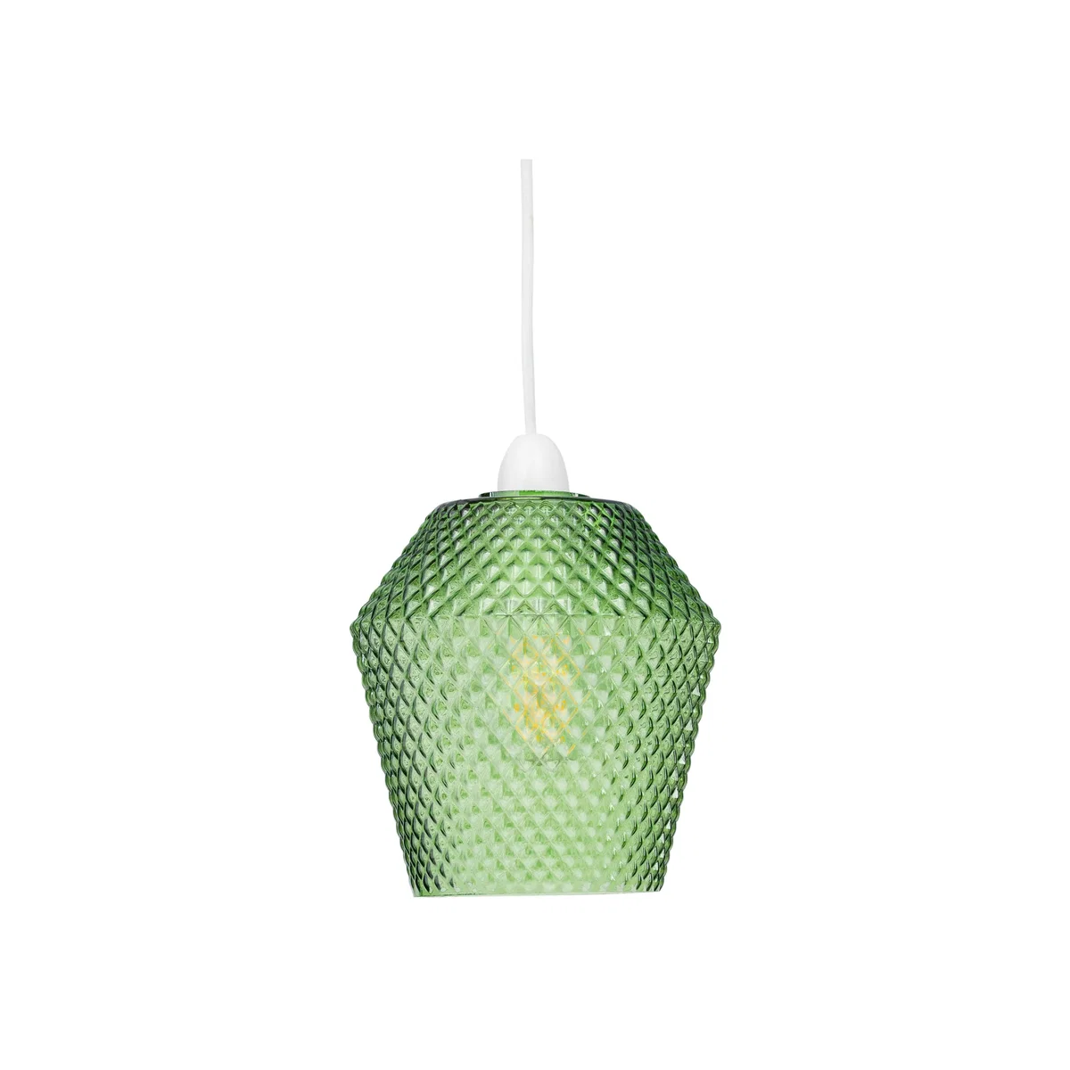 Porter Green Textured Glass Easy Fit Pendant Shade - Green – image 1