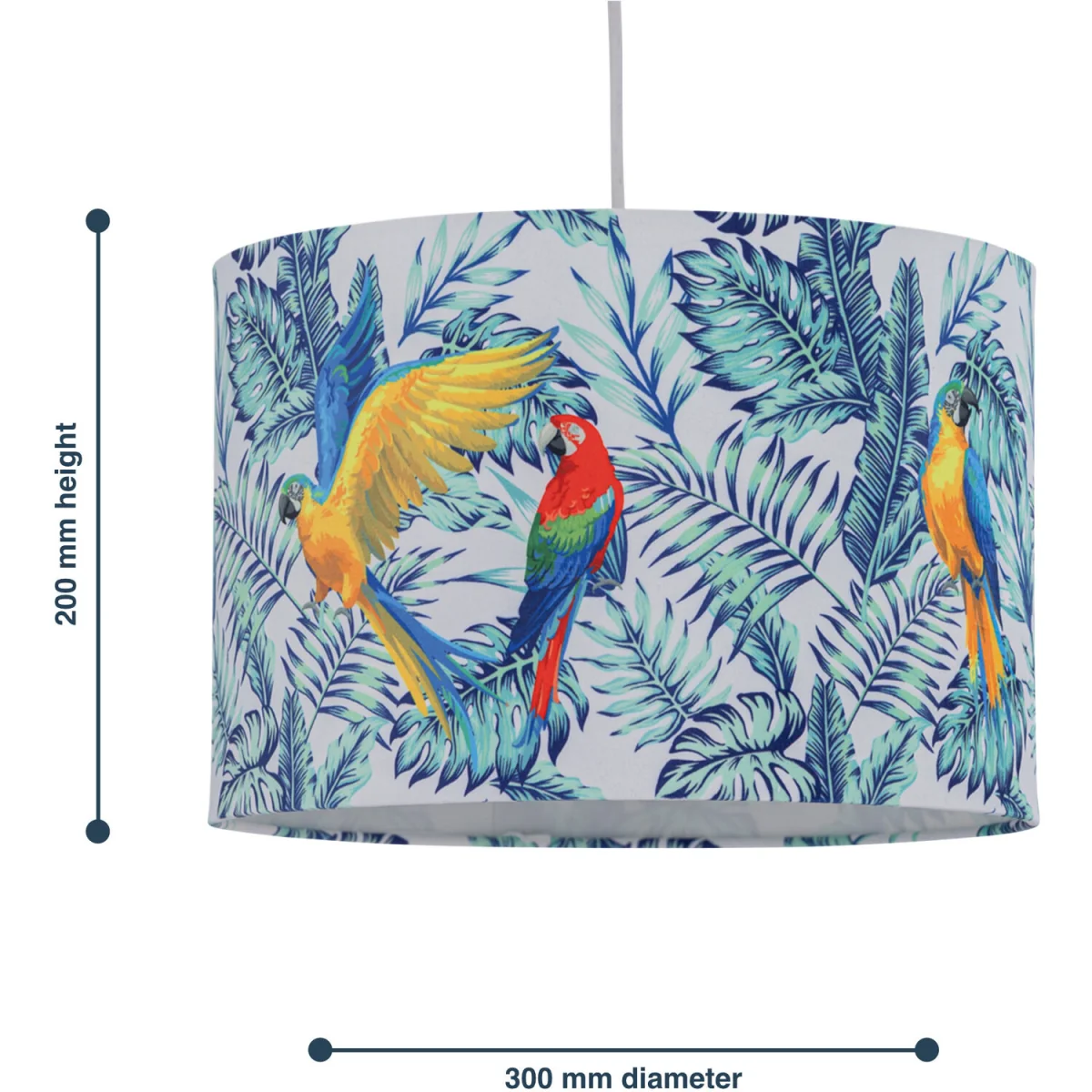 Parrot Easy Fit Fabric Pendant Shade - Parrot Velvet Digital Print – image 11