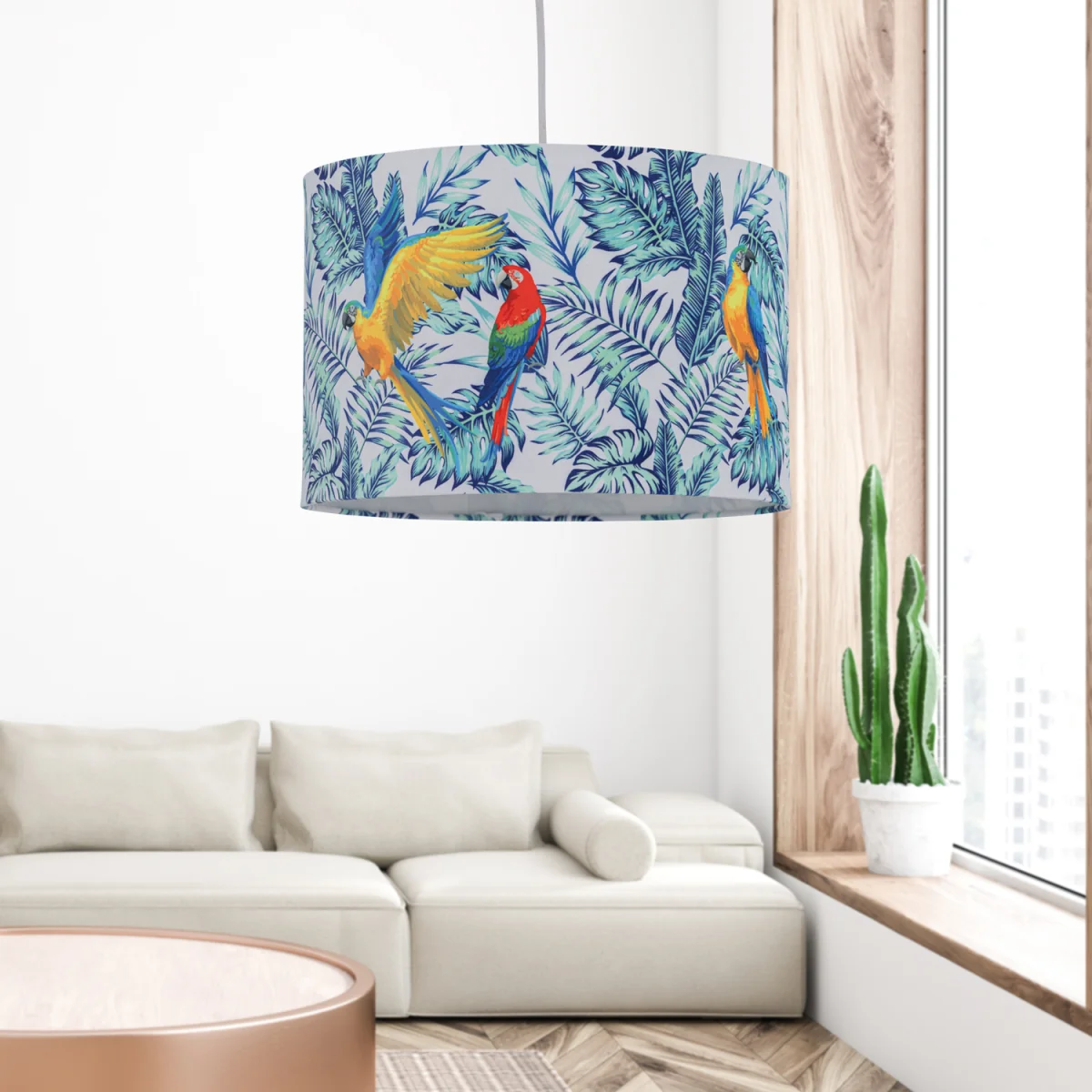 Parrot Easy Fit Fabric Pendant Shade - Parrot Velvet Digital Print – image 9
