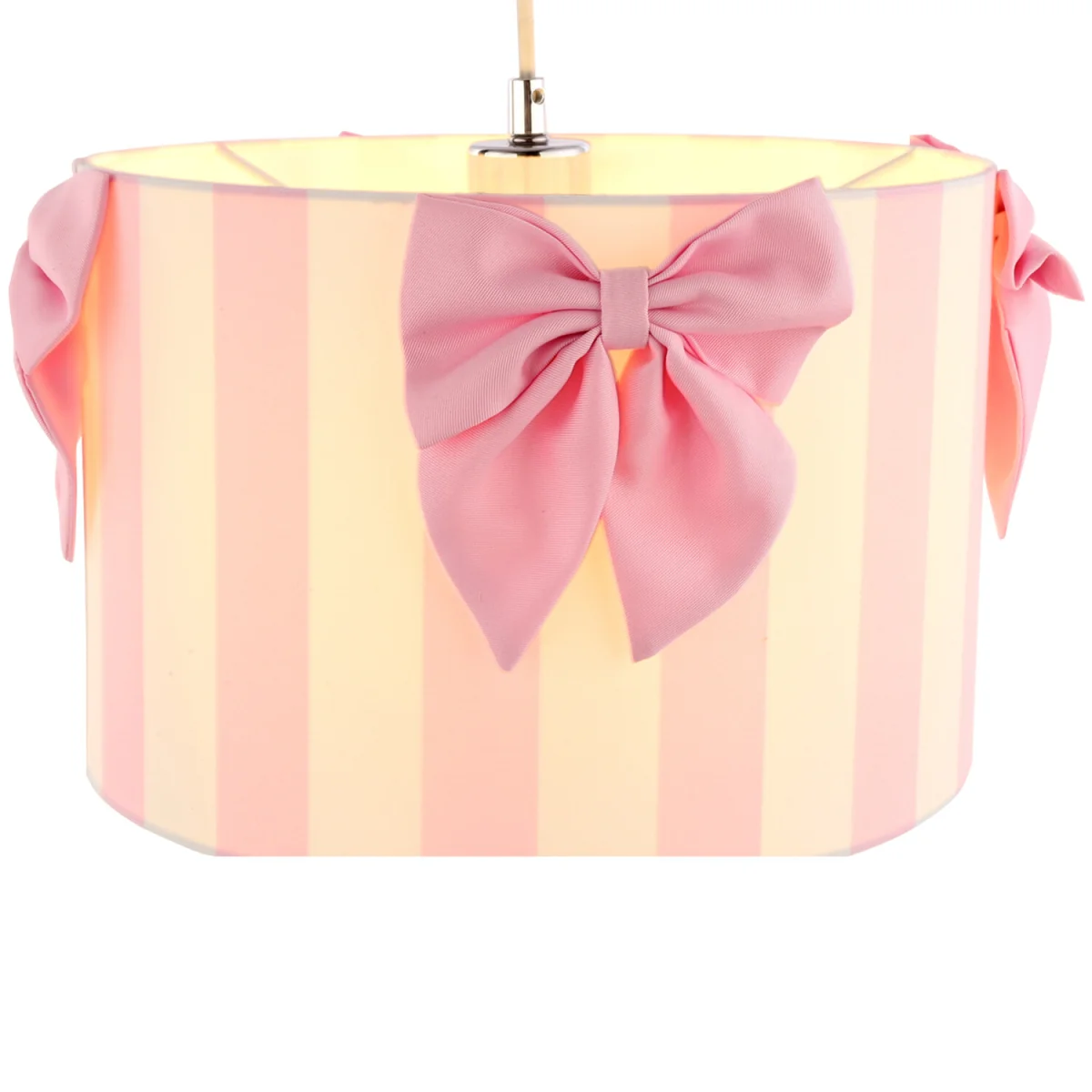 Stripe Bow Lamp Shade - Pink – image 6