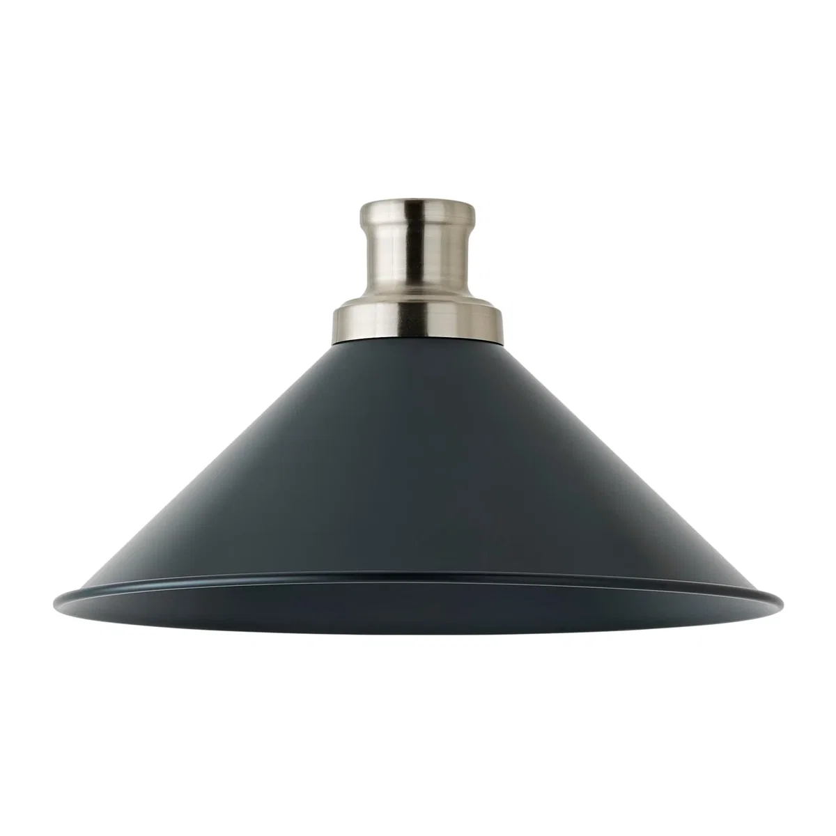 Morgan Tapered Metal Rolled Edge Pendant Shade - Blush Pink / Yes - Navy Blue / Yes – image 1