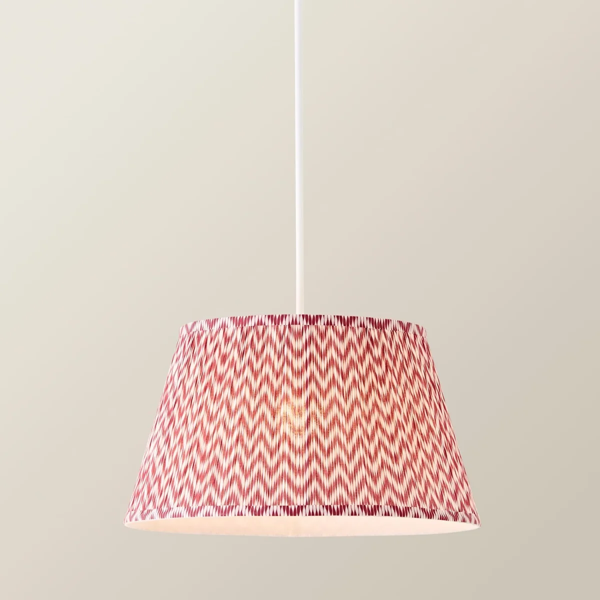 Saffira Large Pleated Chevron Taper Shade - Pink / No - Pink – image 6