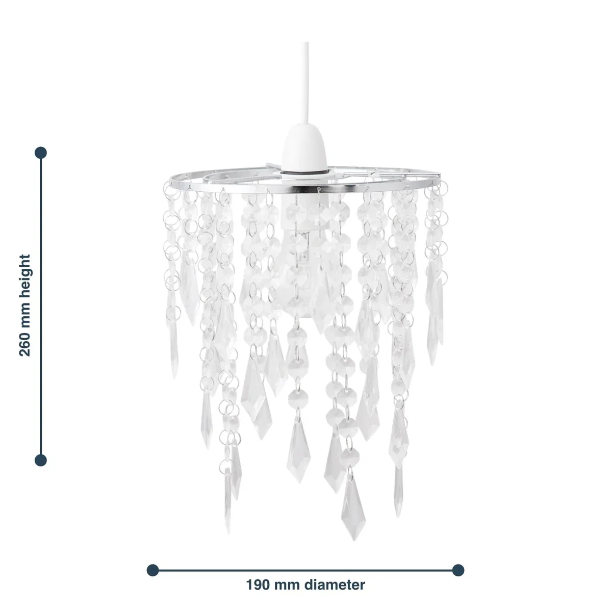 Chrome & Clear Jewels Light Shade - Chrome & Clear – image 5