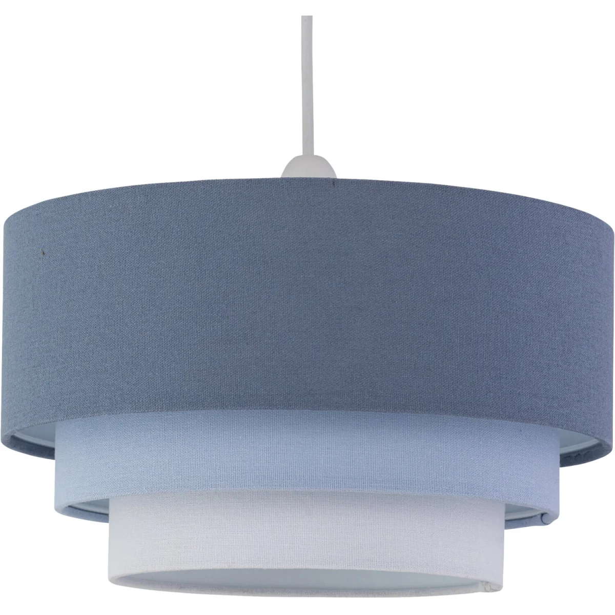 Set Of 2 Gabi Easy Fit Fabric Pendant Shades - Blue Ombre Linen – image 8