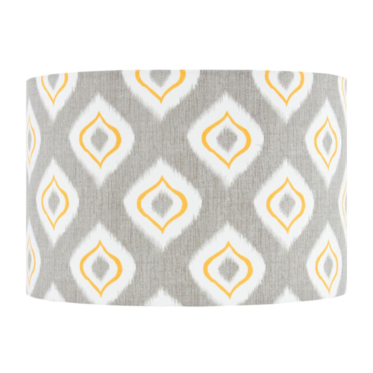 Grey And Mustard Abstract Patterned Shade – image 1