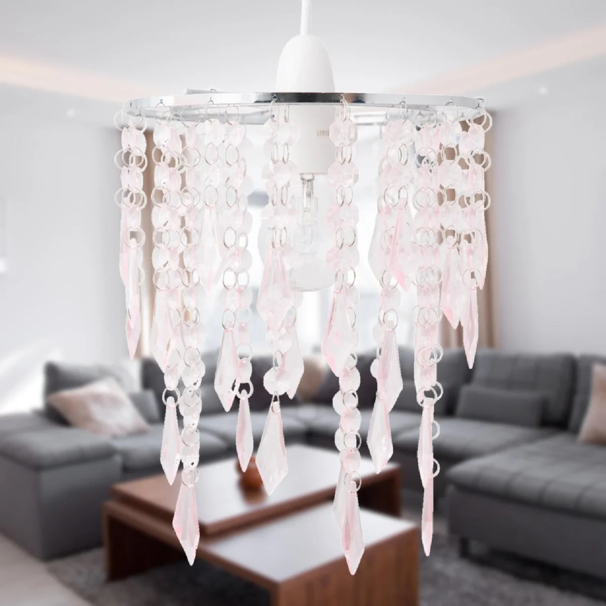Chrome & Pink Jewels Light Shade - Chrome & Pink – image 3