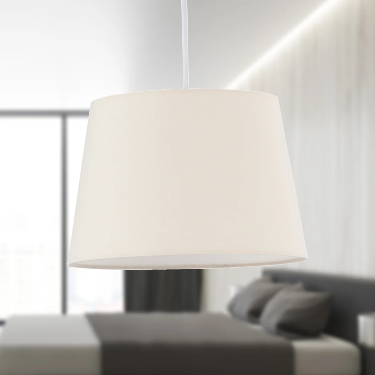 Natural Cotton 23cm Tapered Cylinder Pendant Or Lamp Shade - Natural Cotton – image 4