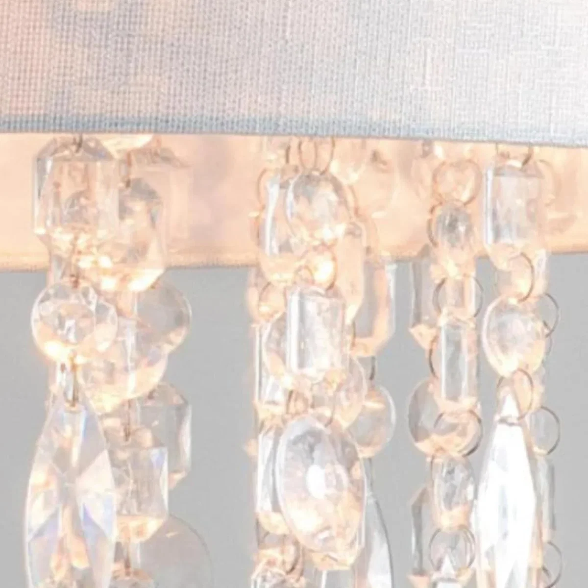 Set Of 2 Fiji White Fleck Jewelled Easy Fit 40cm Pendant Shades - White – image 4