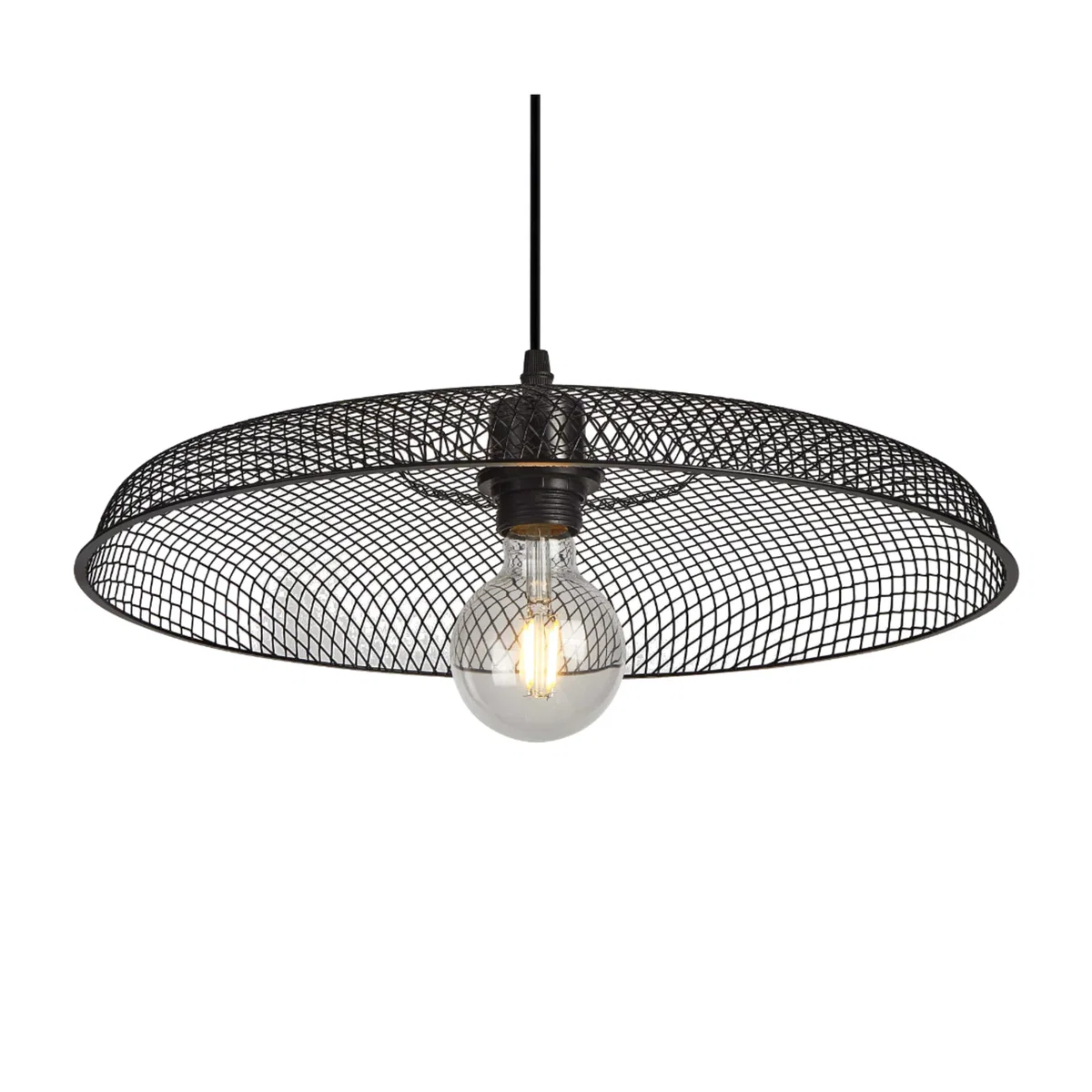 Cassidy Large Black Mesh Easy Fit Metal Pendant Shade - Black – image 1