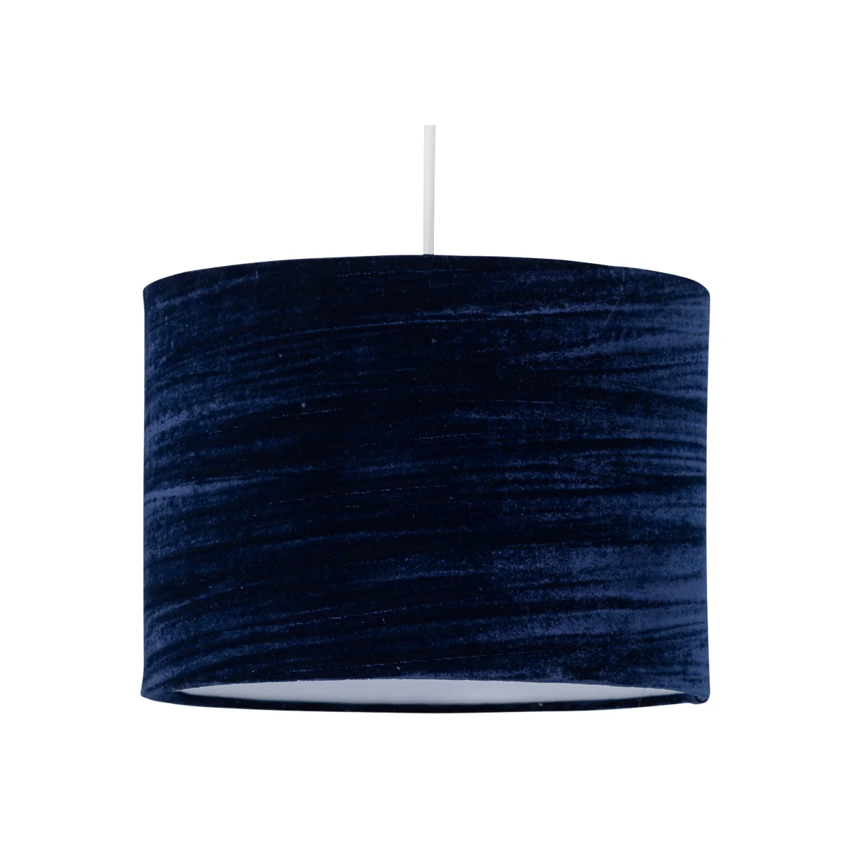 First Choice Lighting Velvet Easy Fit Fabric Pendant Shade A - Navy Velvet – image 1
