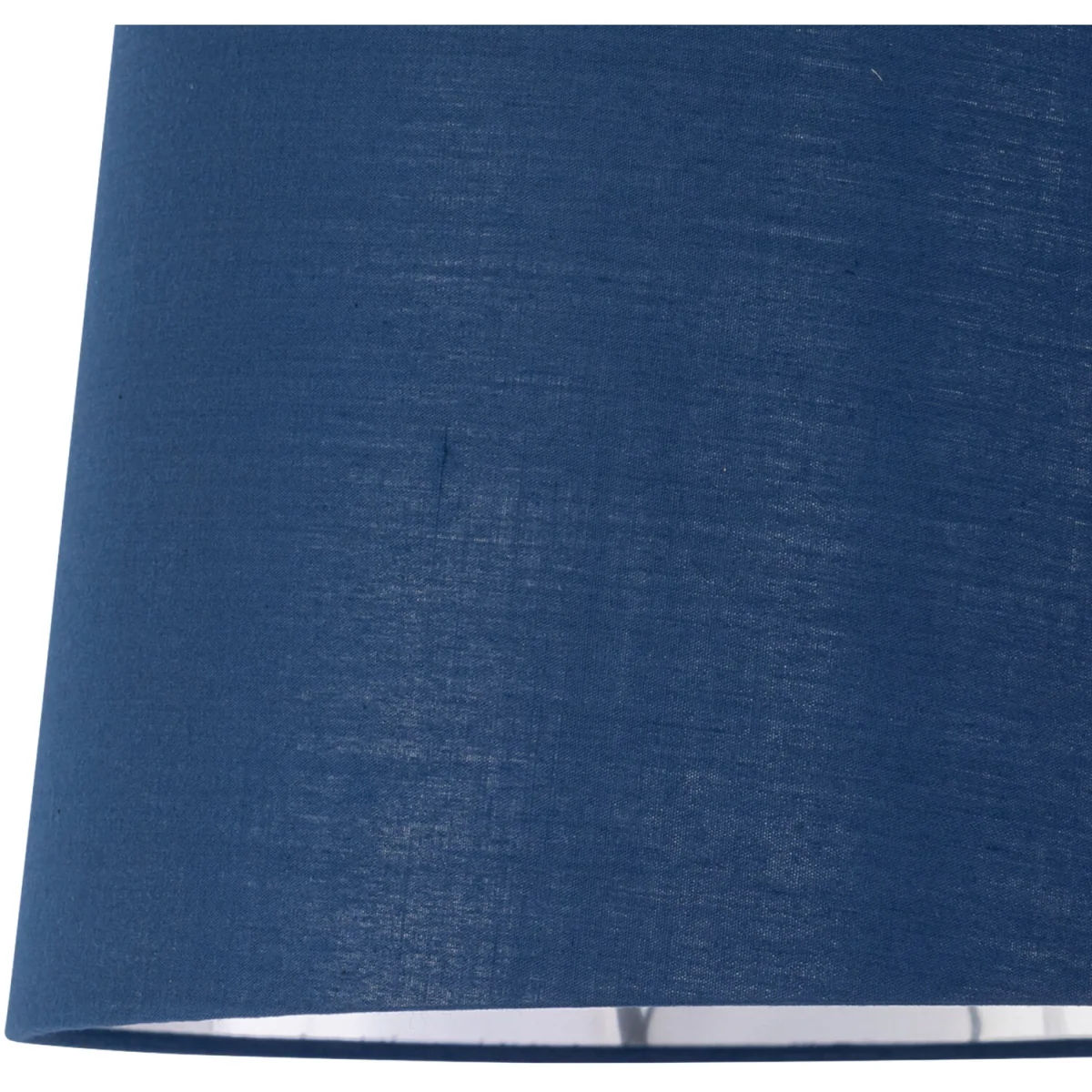 Zoey Easy Fit Fabric Pendant Shade - Navy Blue Cotton With Chrome Inner Detail – image 4