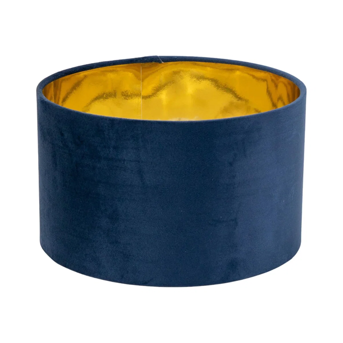 Reni Velvet Ceiling Shade Metallic Inner and Bulb - Navy Blue