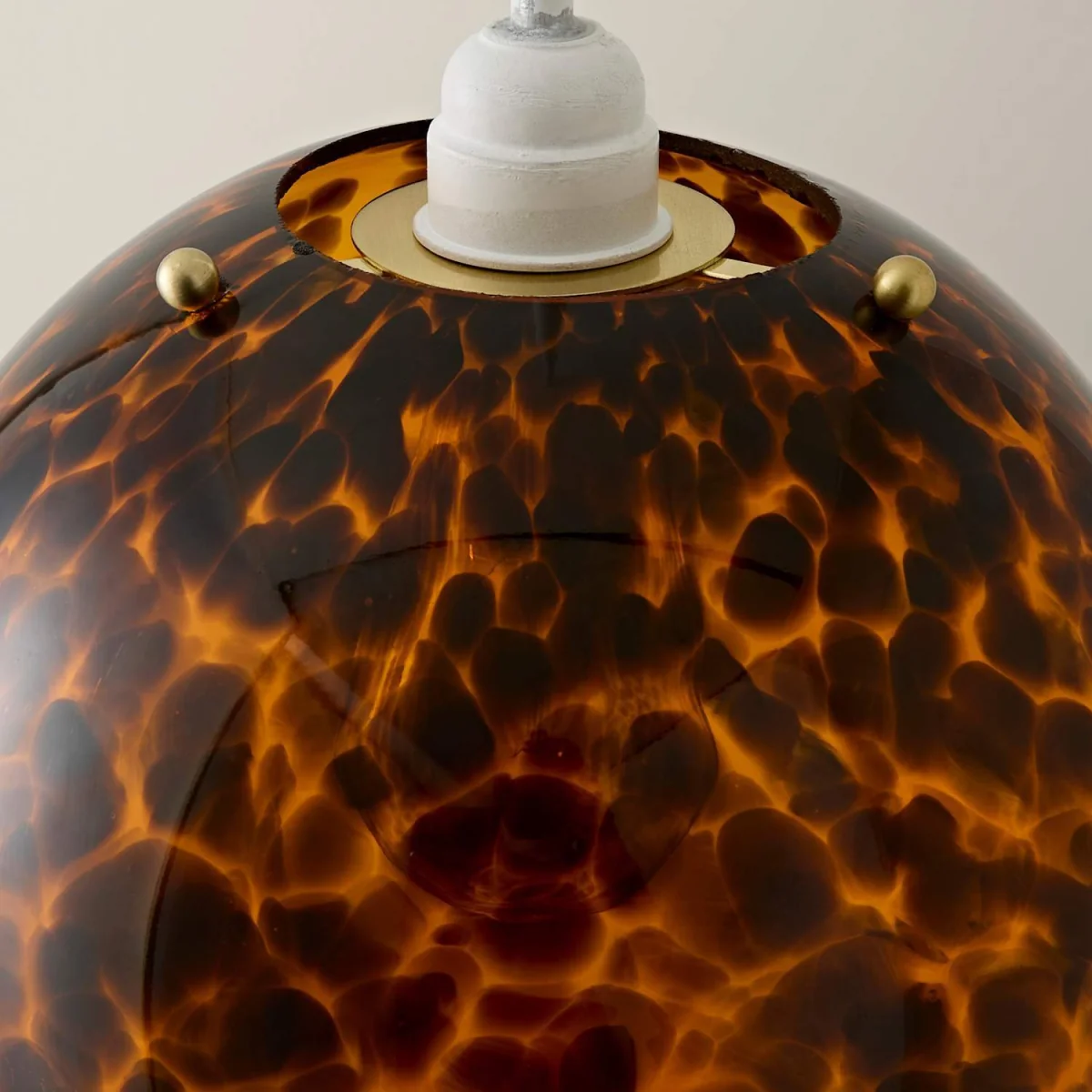 Chiara Leopard Print Glass Easy Fit Pendant Shade - Leopard – image 6