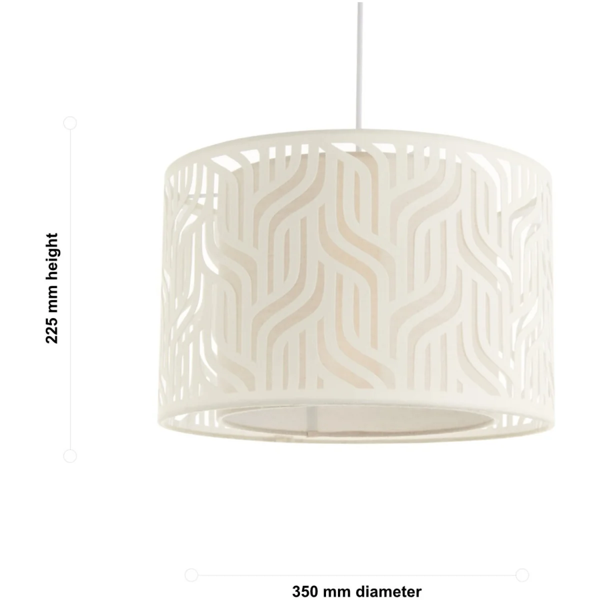 Mylo Easy Fit Fabric Pendant Shade - Taupe Linen With Natural Faux Linen Detail – image 9