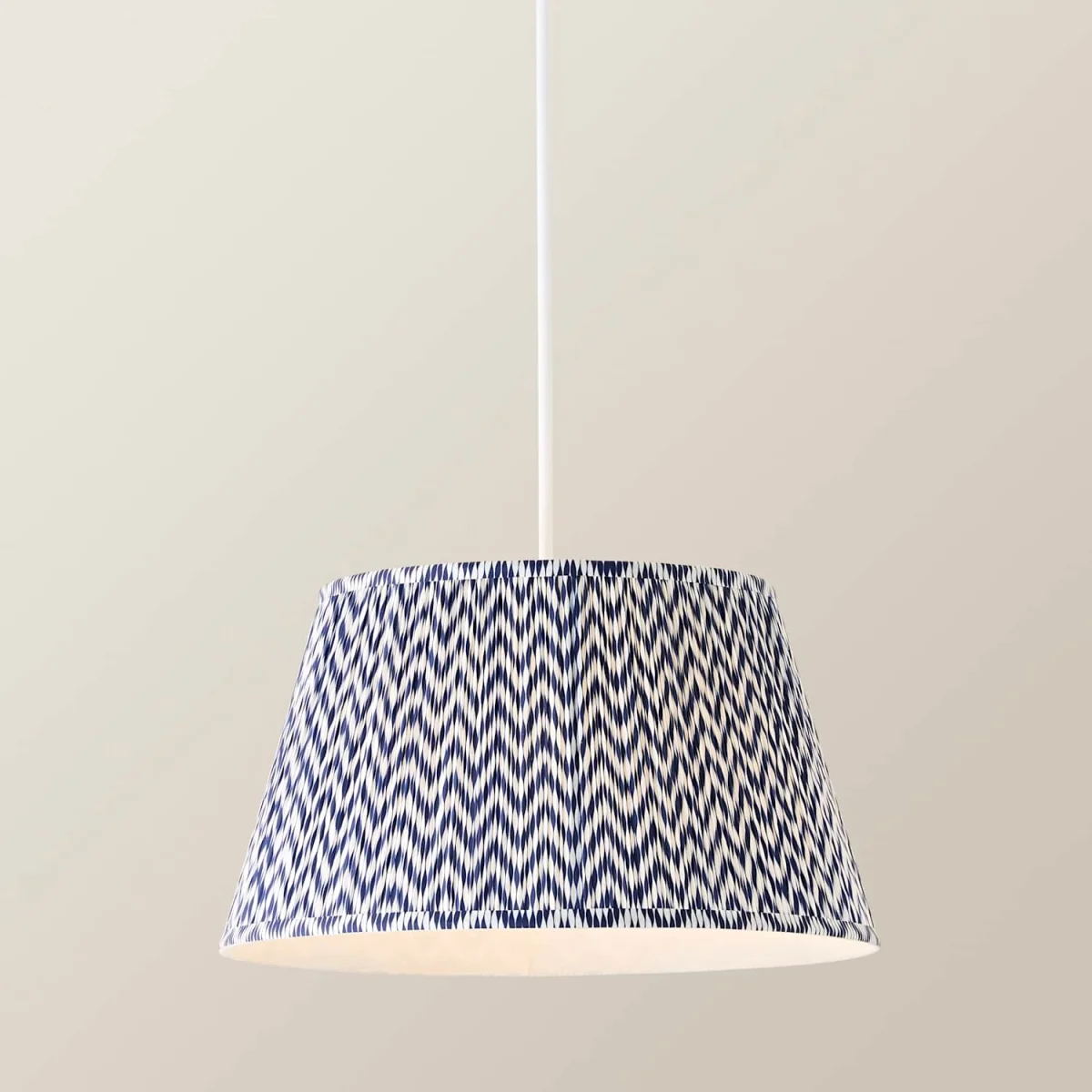 Saffira Large Pleated Chevron Taper Shade - Navy / No - Navy Blue – image 4