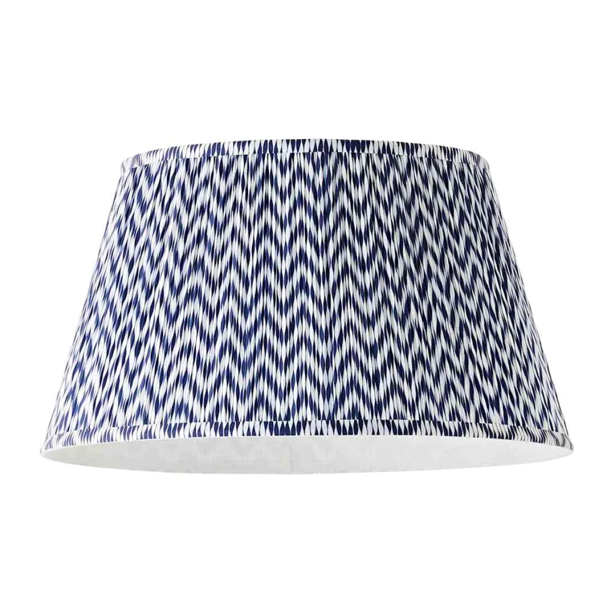 Saffira Large Pleated Chevron Taper Shade - Navy / No - Navy Blue – image 1