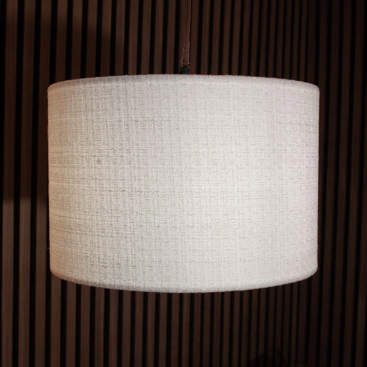 CGC Messina White Luxury Cotton 30cm Drum Lampshade - White – image 3