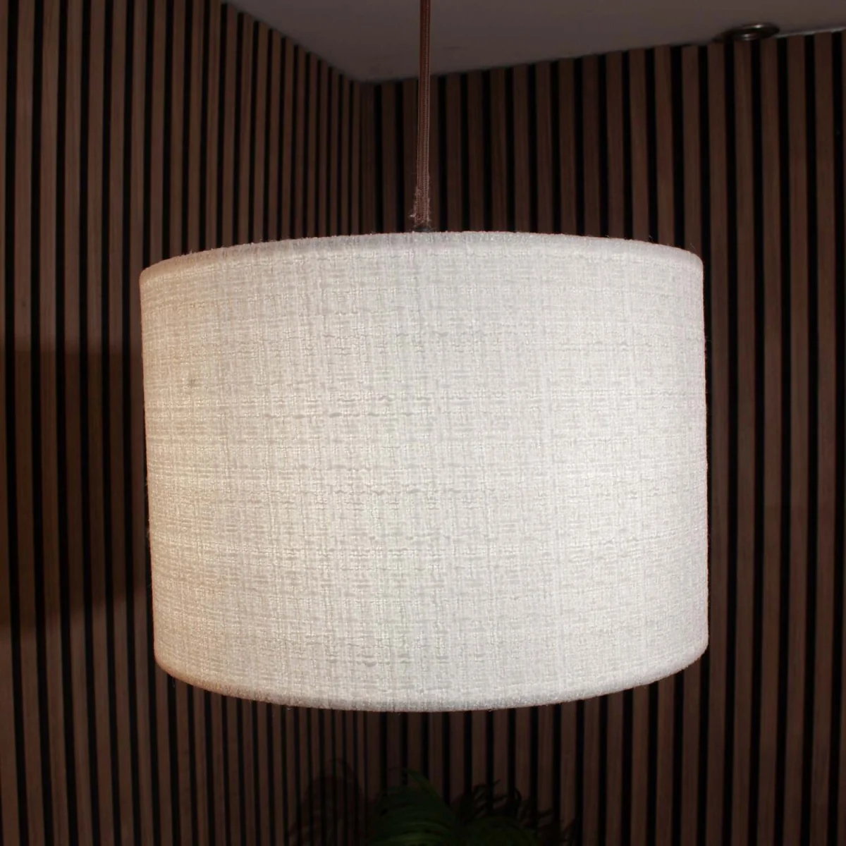 CGC Messina White Luxury Cotton 30cm Drum Lampshade - White – image 4