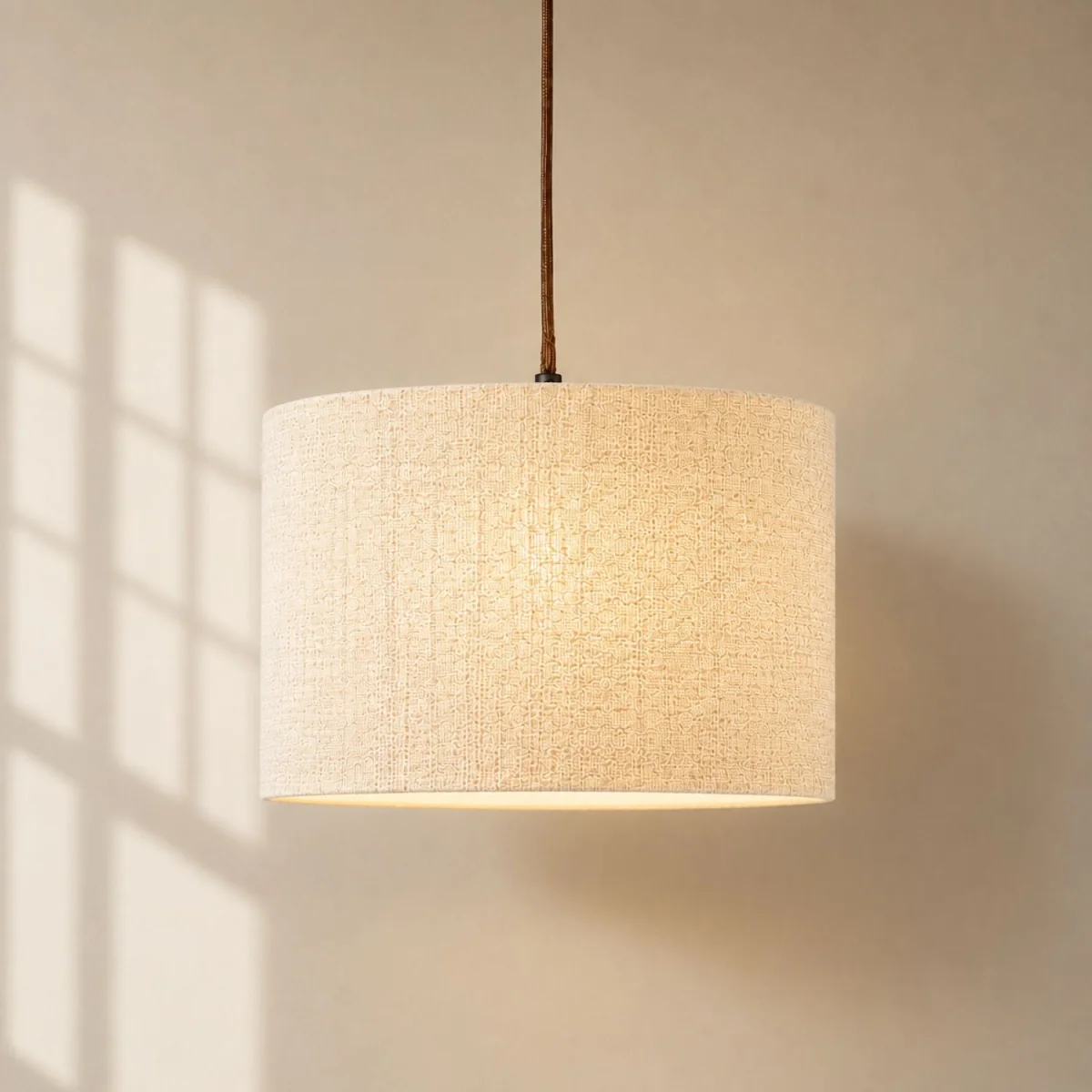 CGC Messina White Luxury Cotton 30cm Drum Lampshade - White – image 1