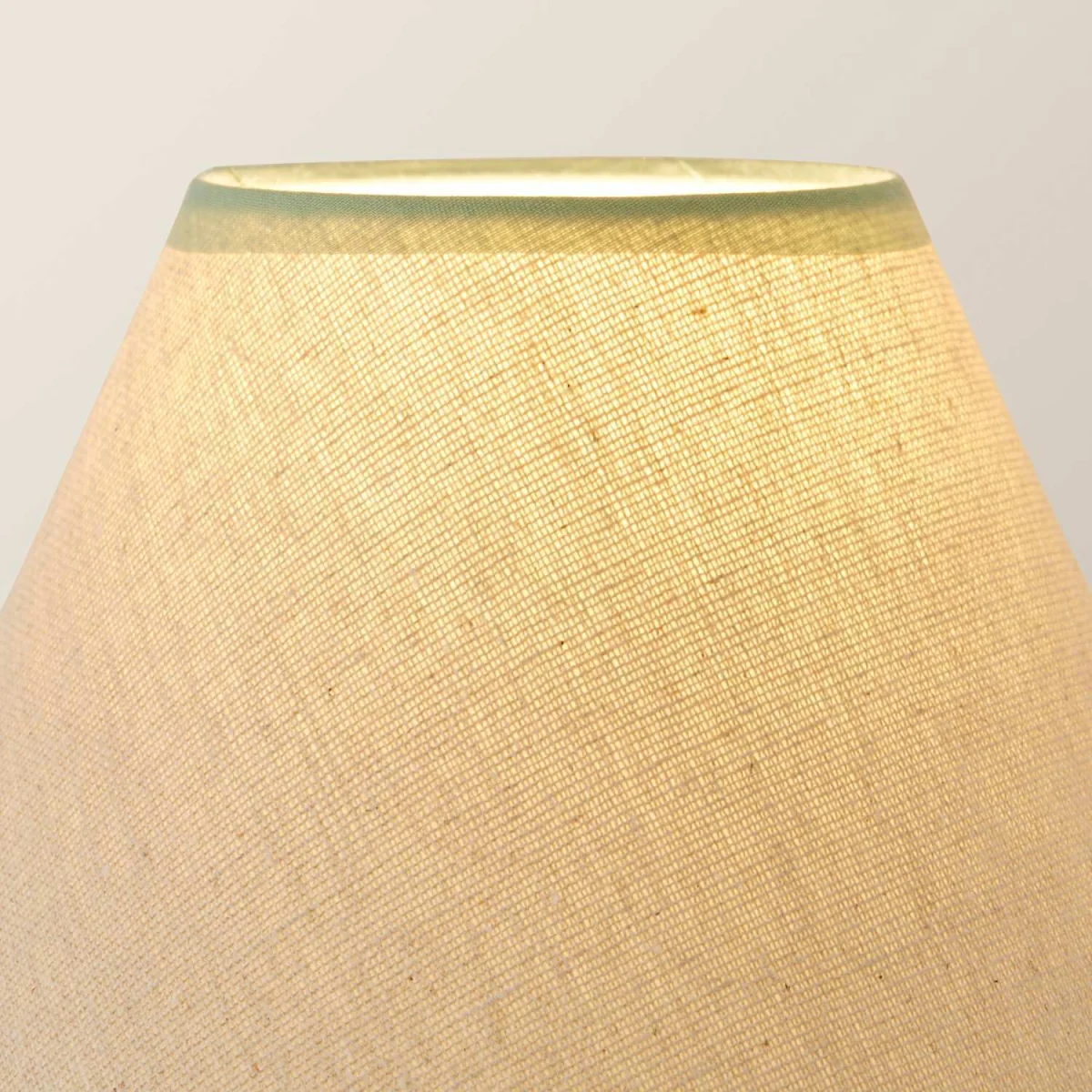 Florie Natural Linen Tapered Scalloped Pastel Trim Mini Lamp Shade - Linen / No - Sage Green – image 6