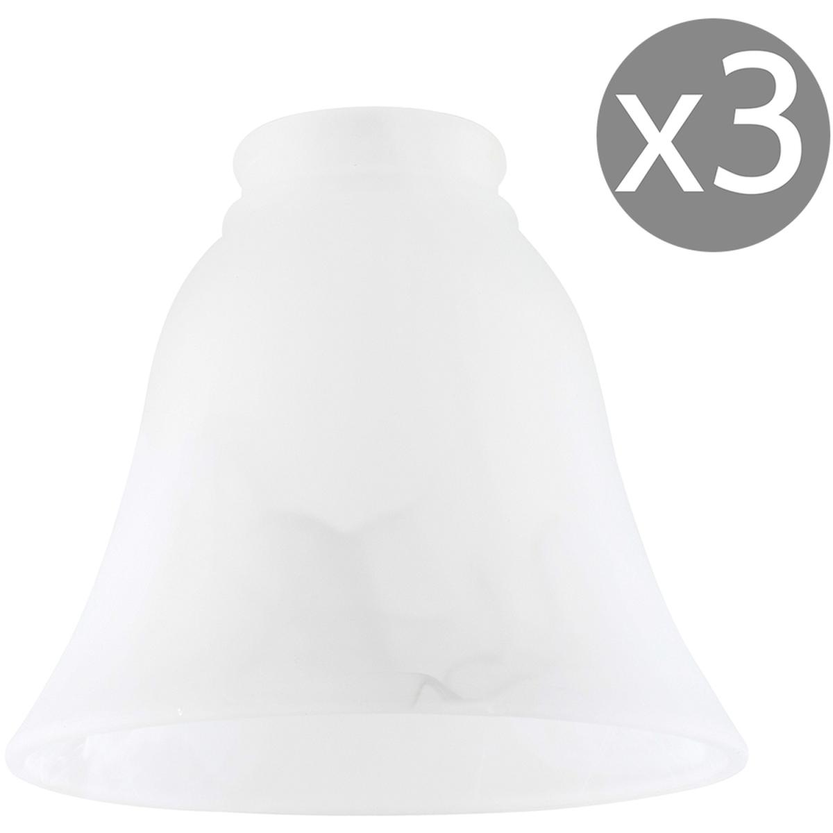 3 Pack White Tepered Bell Shape Ceiling Pendant Shade - White – image 2