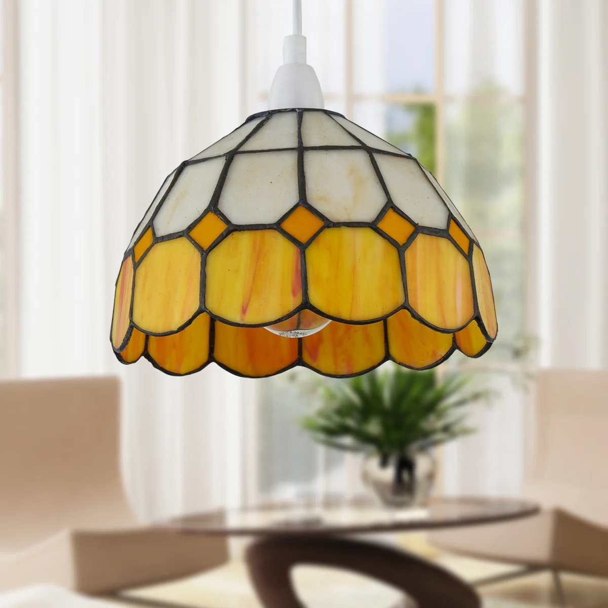 Oxford Easy Fit Glass Pendant Shade - Tiffany Decorated Glass – image 2