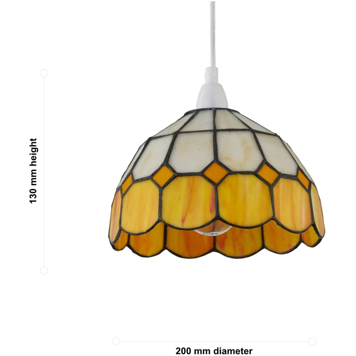Oxford Easy Fit Glass Pendant Shade - Tiffany Decorated Glass – image 7