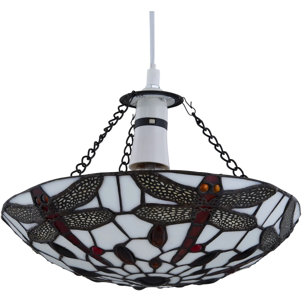 Basil Easy Fit Glass Pendant Shade - Tiffany Decorated Glass – image 3