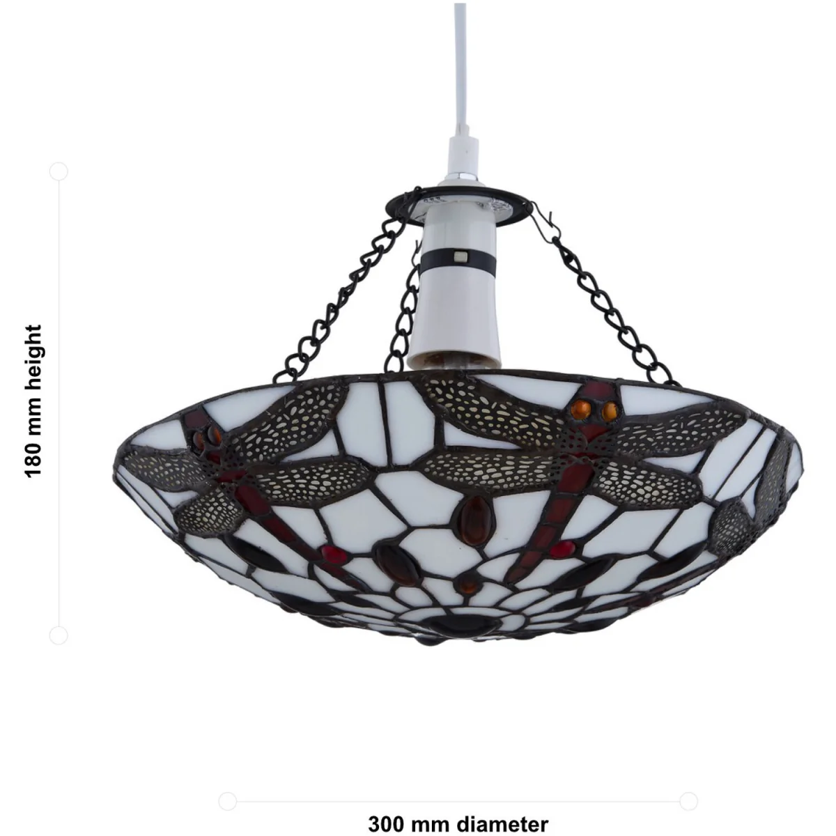 Basil Easy Fit Glass Pendant Shade - Tiffany Decorated Glass – image 5