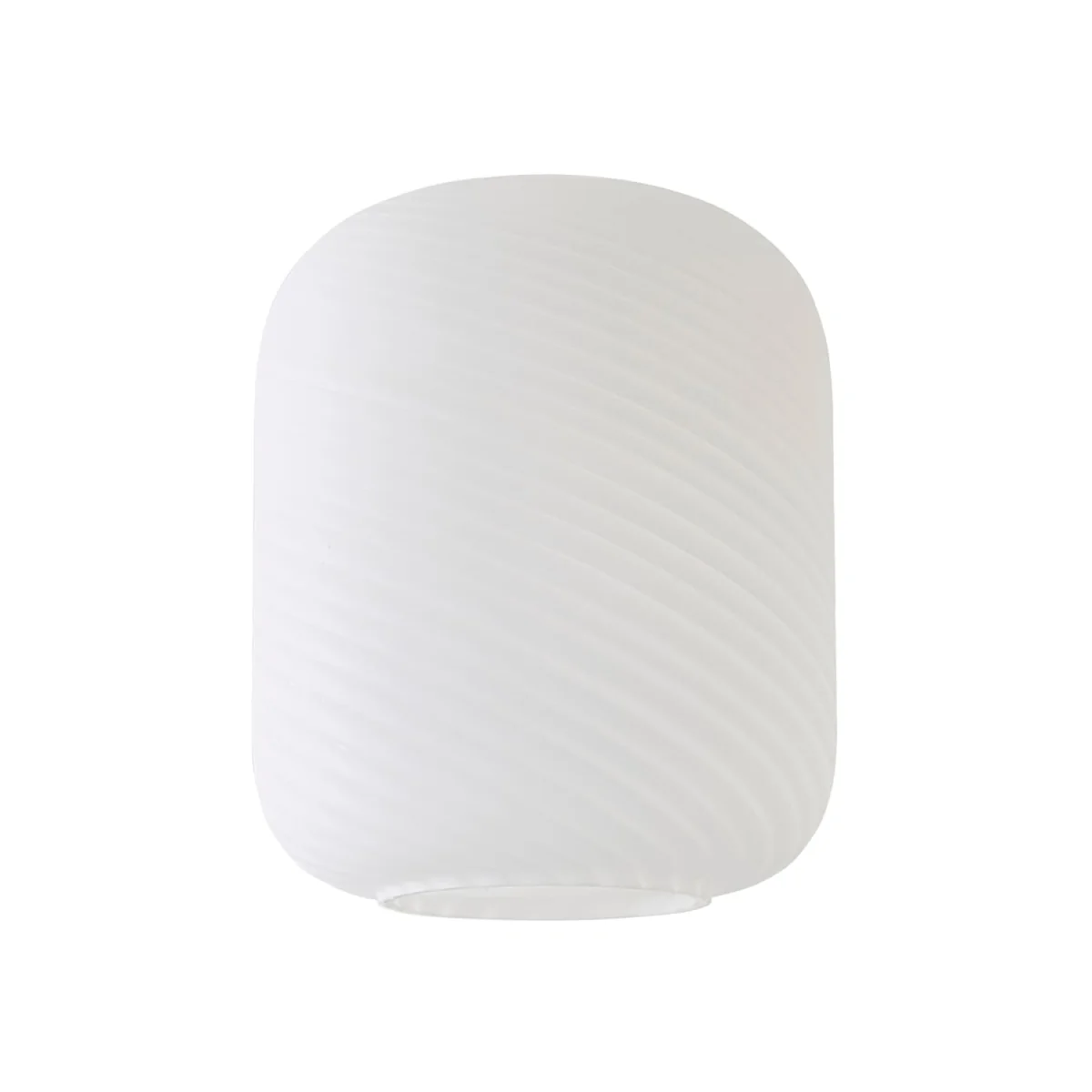 Emery Frosted Oval Swirl Glass Easy Fit Ceiling Lamp Shade - Frosted White / Yes - Frosted White – image 4