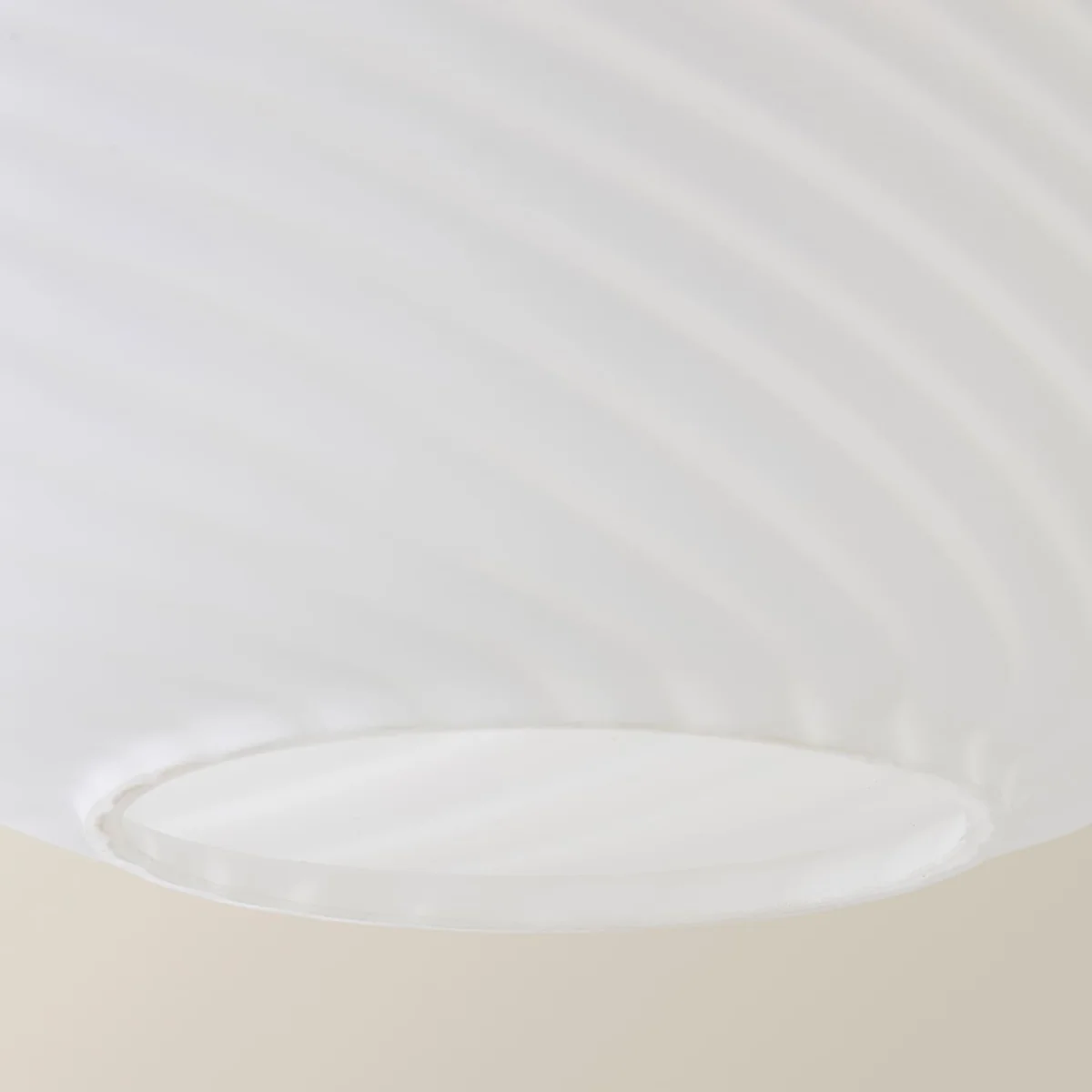 Emery Frosted Oval Swirl Glass Easy Fit Ceiling Lamp Shade - Frosted White / Yes - Frosted White – image 7
