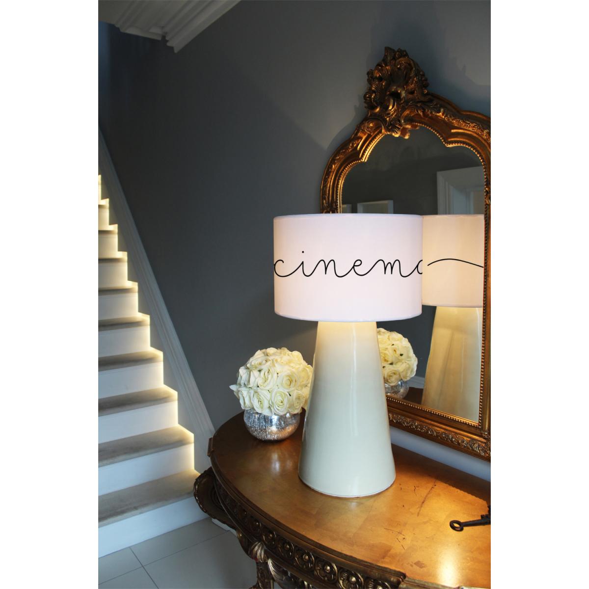 Text Cinema Designer Lamp Ceiling Stylish Shade - White / 40cm – image 4