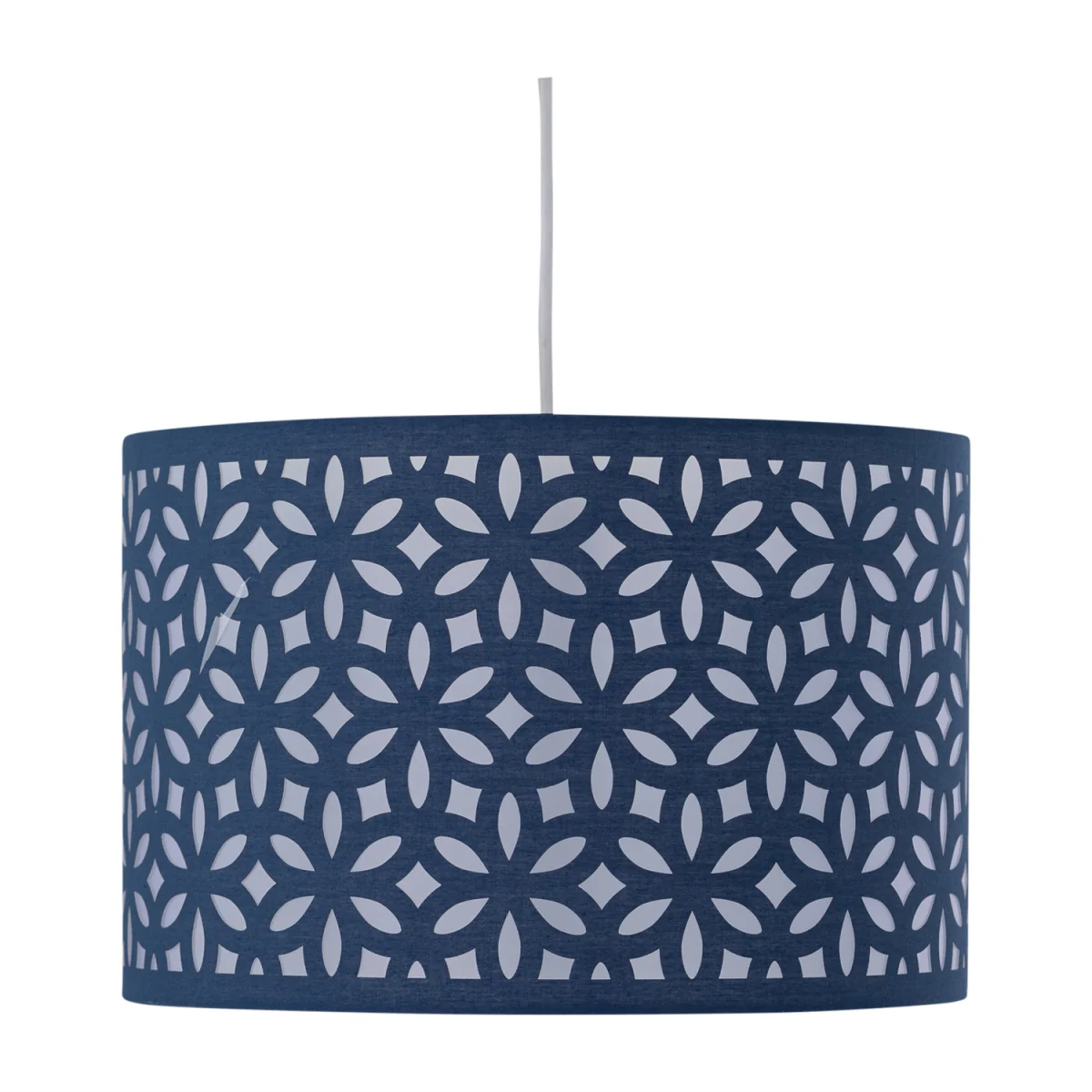 Set Of 2 Navy Blue Laser Cut 25cm Pendant Lightshades - Blue – image 2