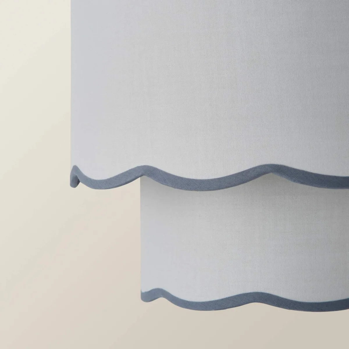 Sloane 2 Tier Colour Clash Scallop Ceiling Lamp Shade - Grey / Plastic – image 4