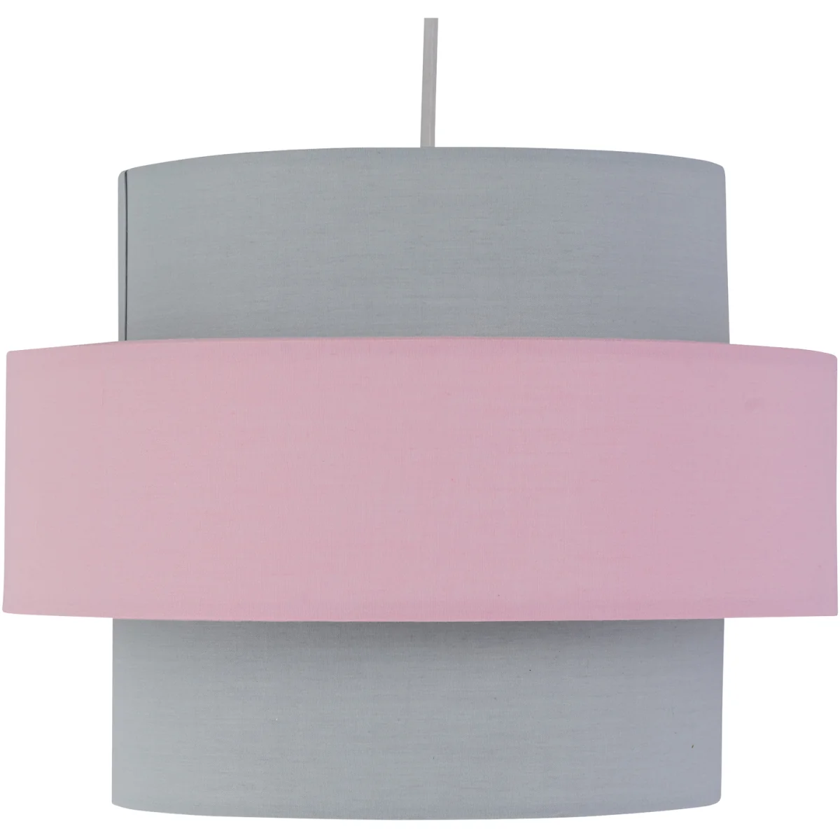 Pair Of Pink And Grey Two Tier Light Shades - Grey – image 2