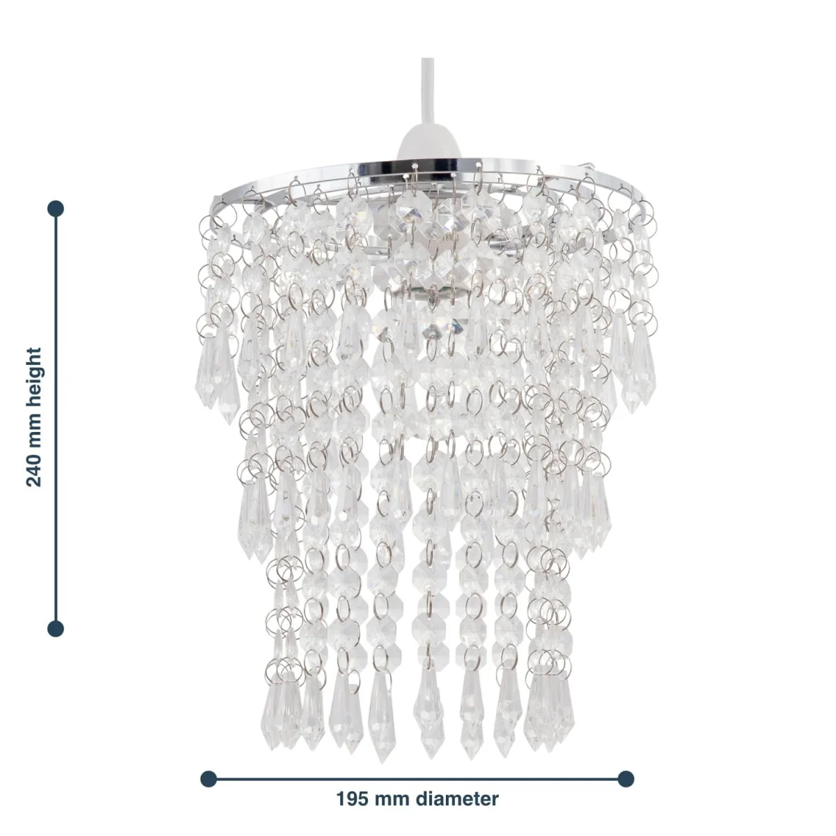 Clear Jewel Tiered Light Shade - Clear – image 4