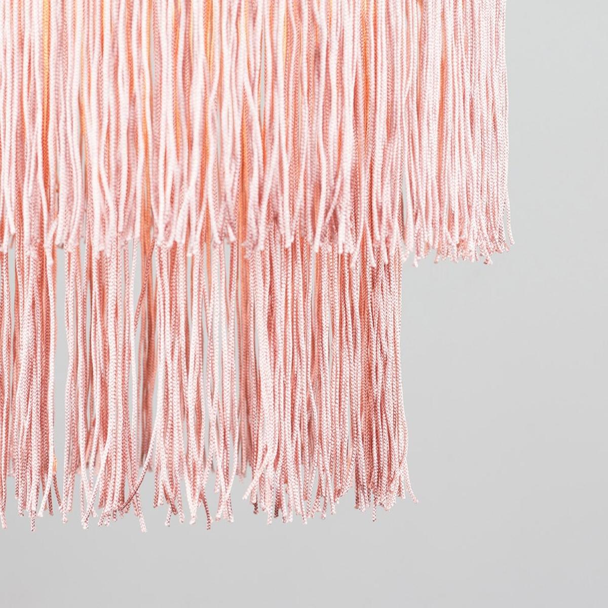 Modern 2 Tier Pink Tassel Ceiling Pendant Light Shade - Pink – image 6