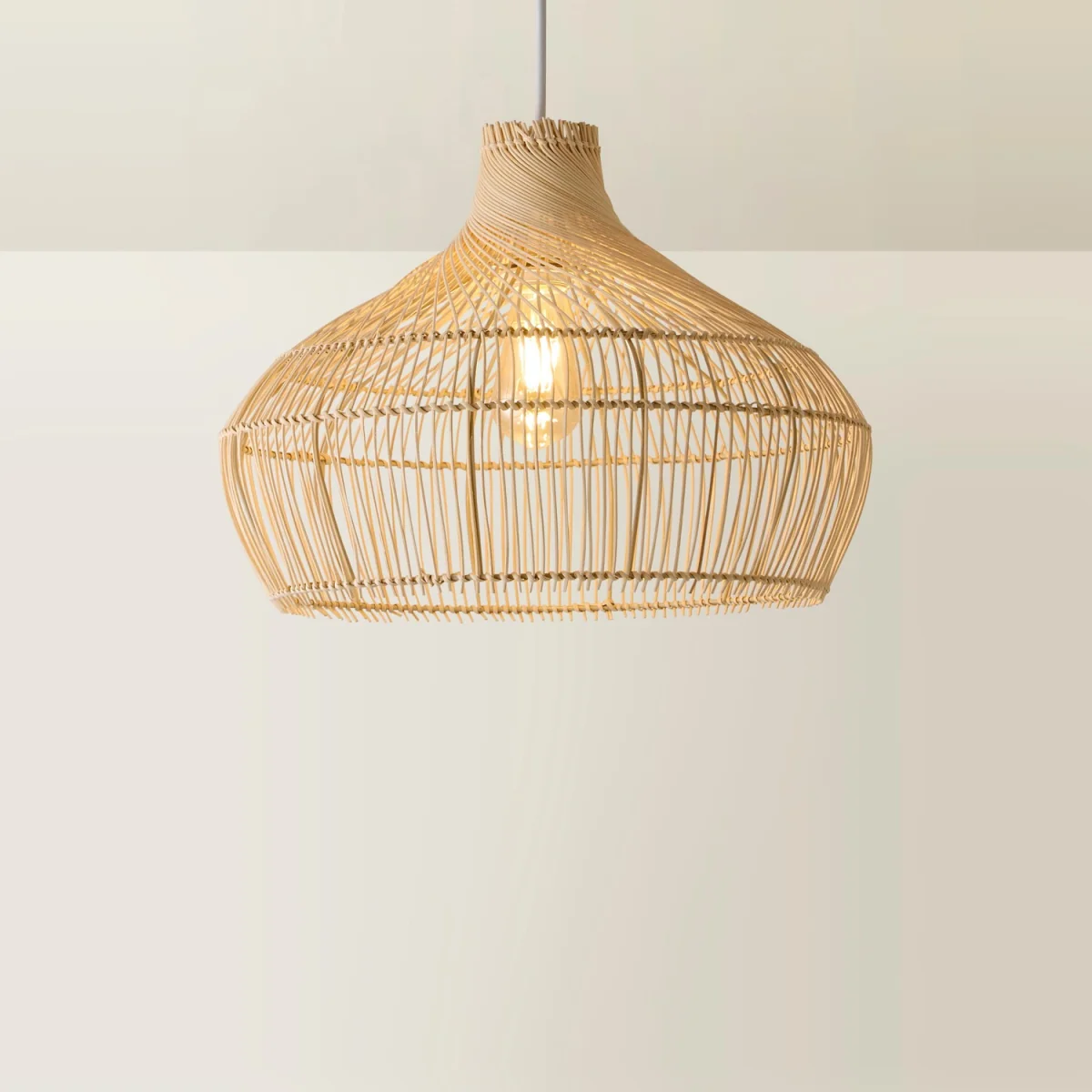 Anais Natural Rattan Wicker Easy Fit Ceiling Lamp Shade / Yes - Natural / No – image 4