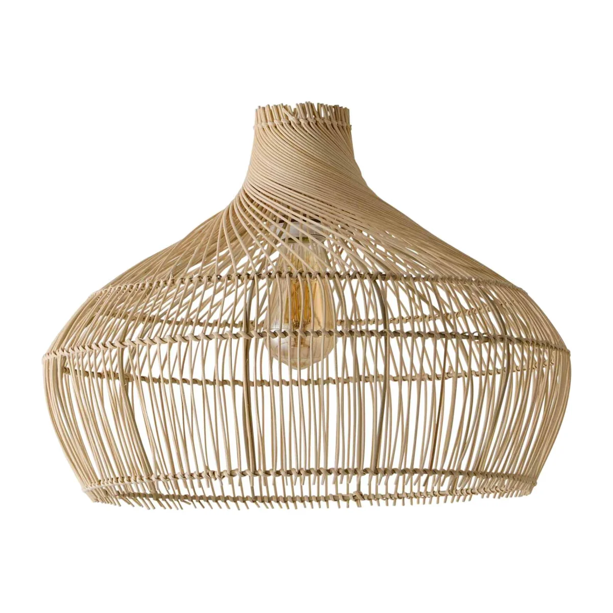 Anais Natural Rattan Wicker Easy Fit Ceiling Lamp Shade / Yes - Natural / No – image 1