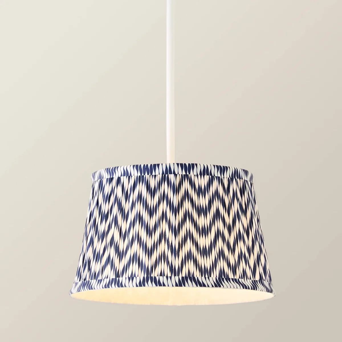 Saffira Small Pleated Chevron Taper Shade - Navy Blue – image 5