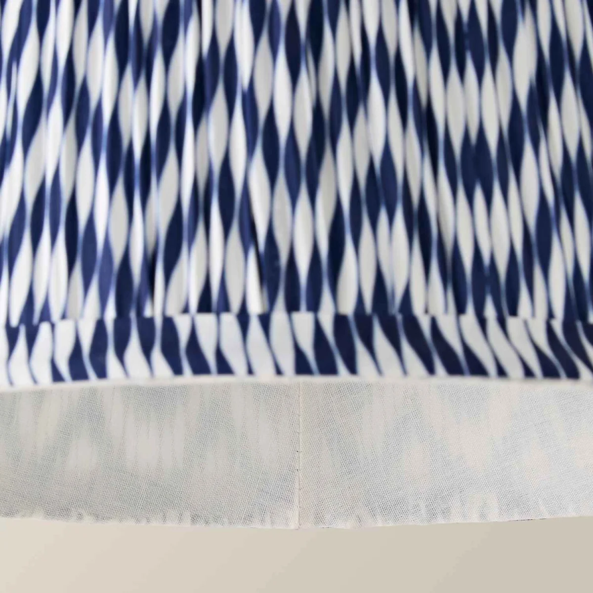 Saffira Small Pleated Chevron Taper Shade - Navy Blue – image 7