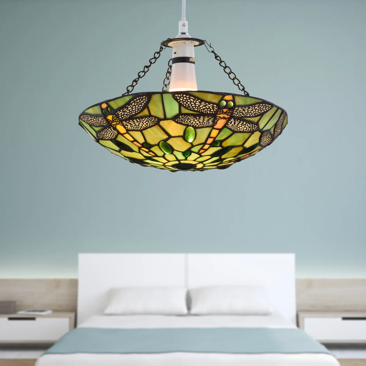 Laurel Easy Fit Glass Pendant Shade - Tiffany Decorated Glass – image 4