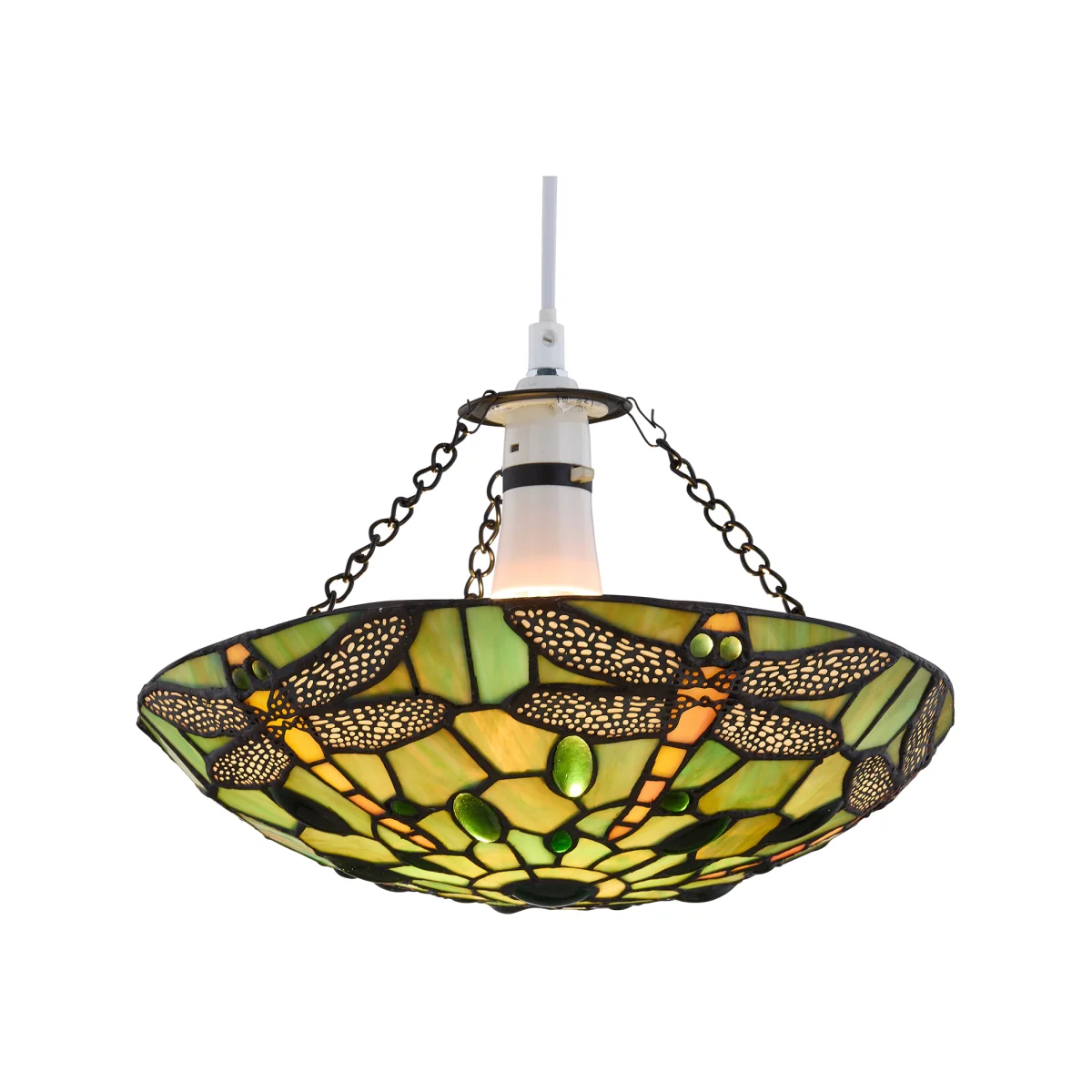 Laurel Easy Fit Glass Pendant Shade - Tiffany Decorated Glass – image 1
