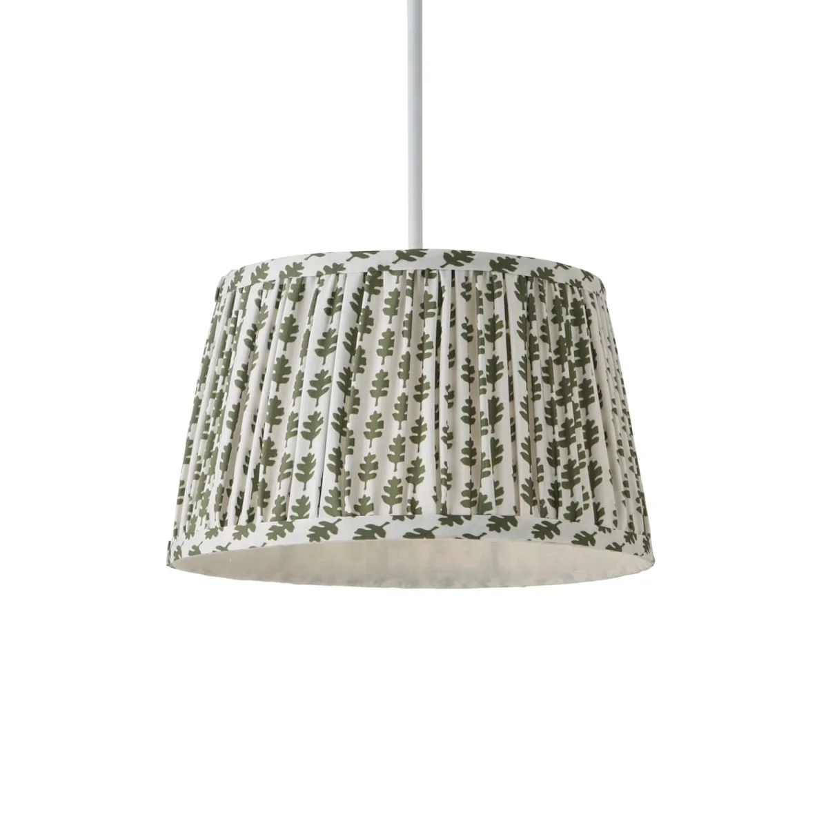 ValueLights Grange Small Floral Pleated Lamp Shade - Green / Plastic – image 7
