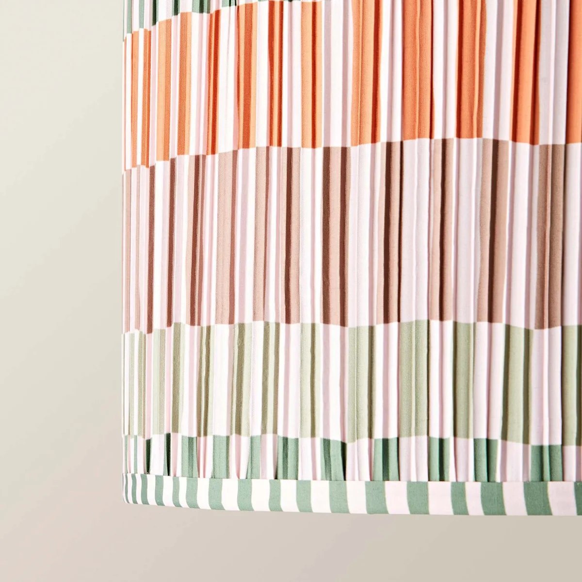 Rae Small Striped Pleated Drum Ceiling Lamp Shade - Multicolour / 45cm / 0.51kg – image 5