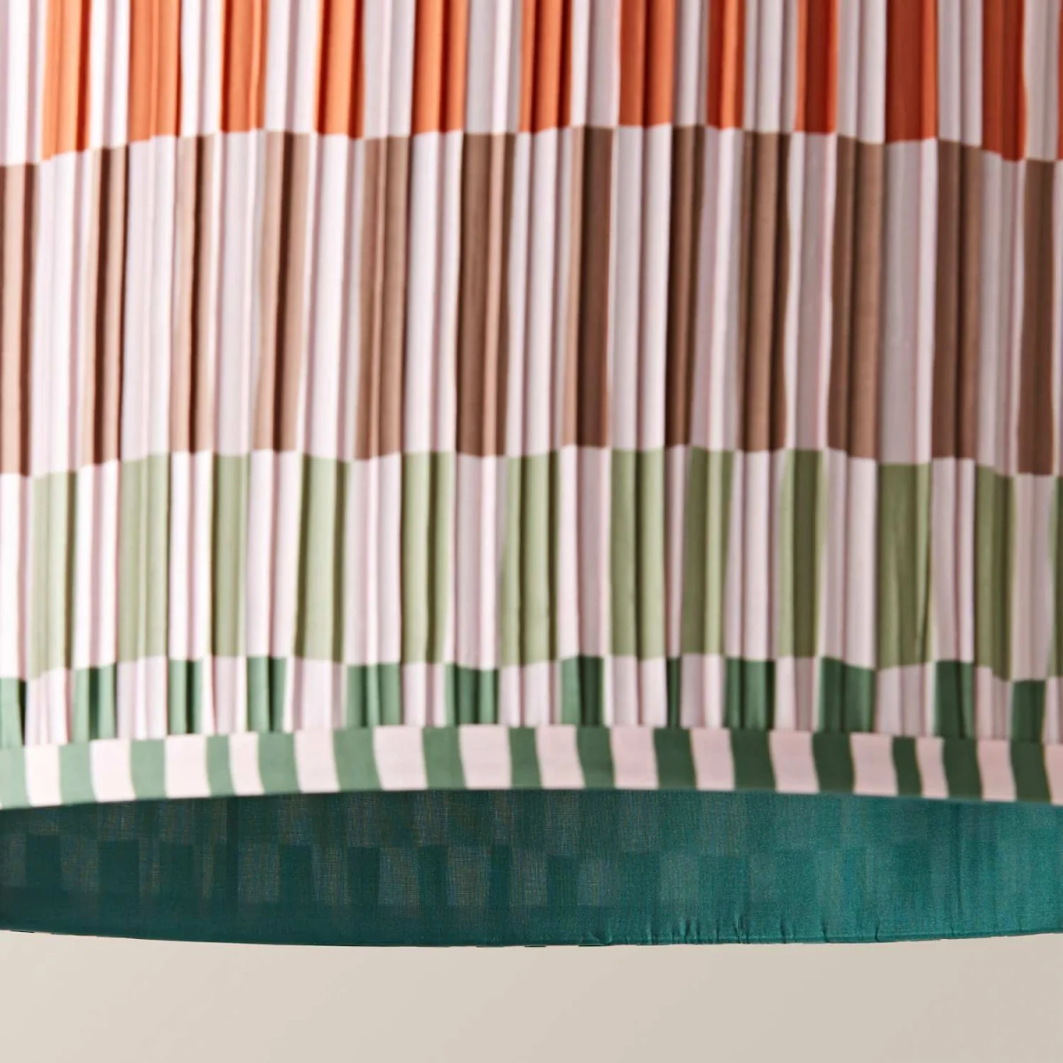 Rae Small Striped Pleated Drum Ceiling Lamp Shade - Multicolour / 45cm / 0.51kg – image 6