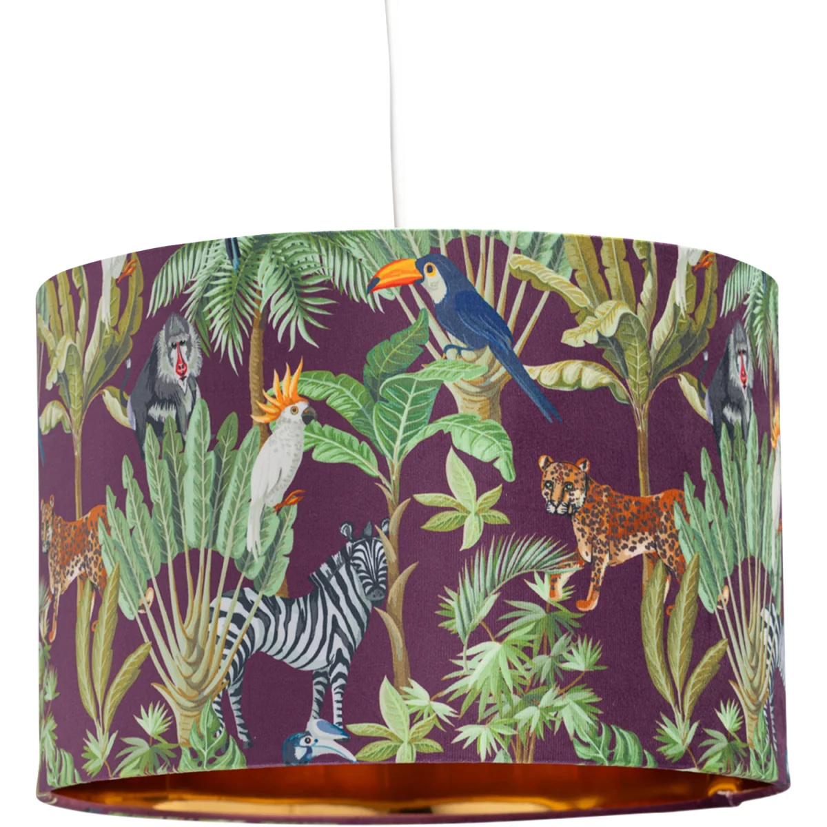 Set Of 2 Safari Velvet Safari 30cm Pendant Or Table Lamp Shades - Safari – image 5
