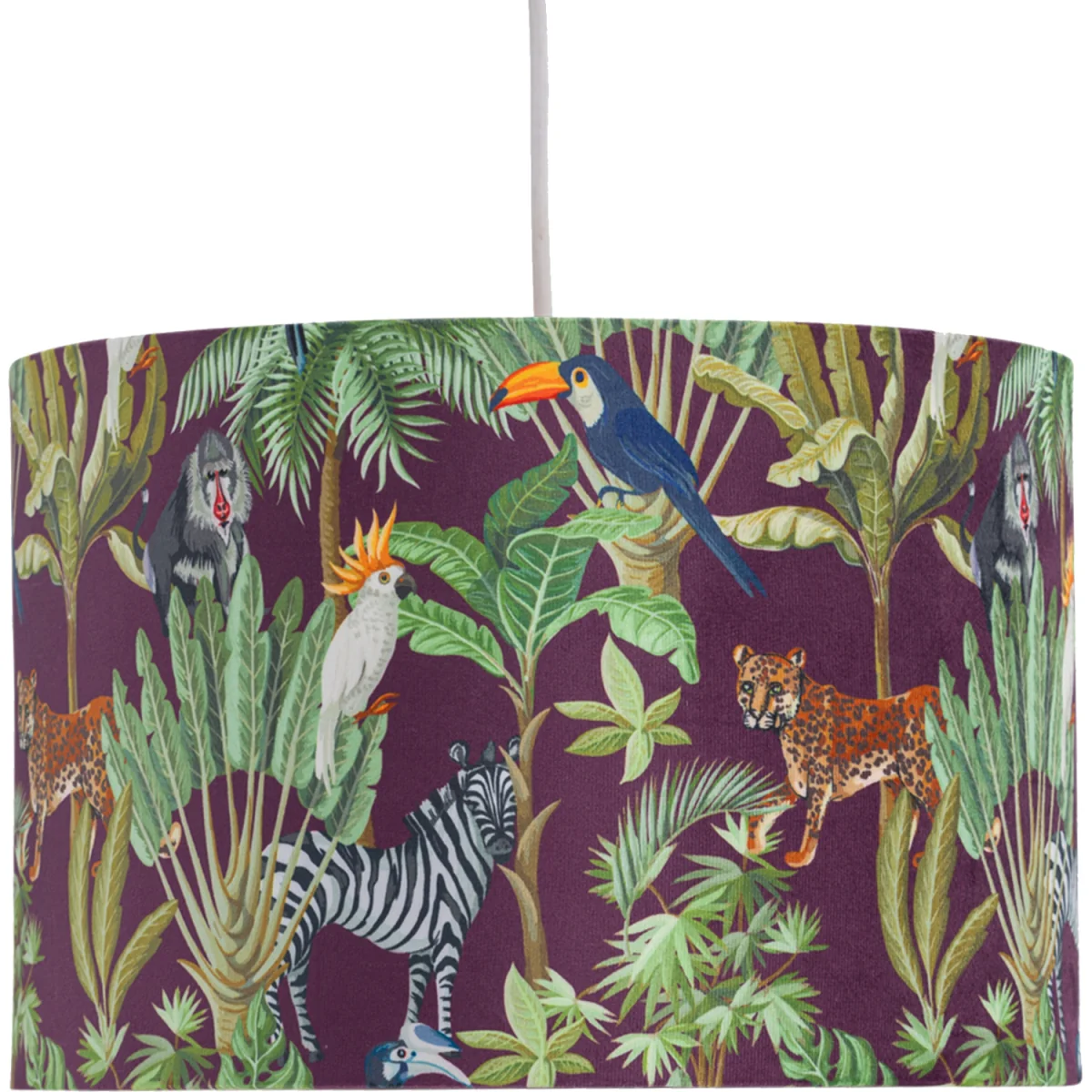 Set Of 2 Safari Velvet Safari 30cm Pendant Or Table Lamp Shades - Safari – image 6