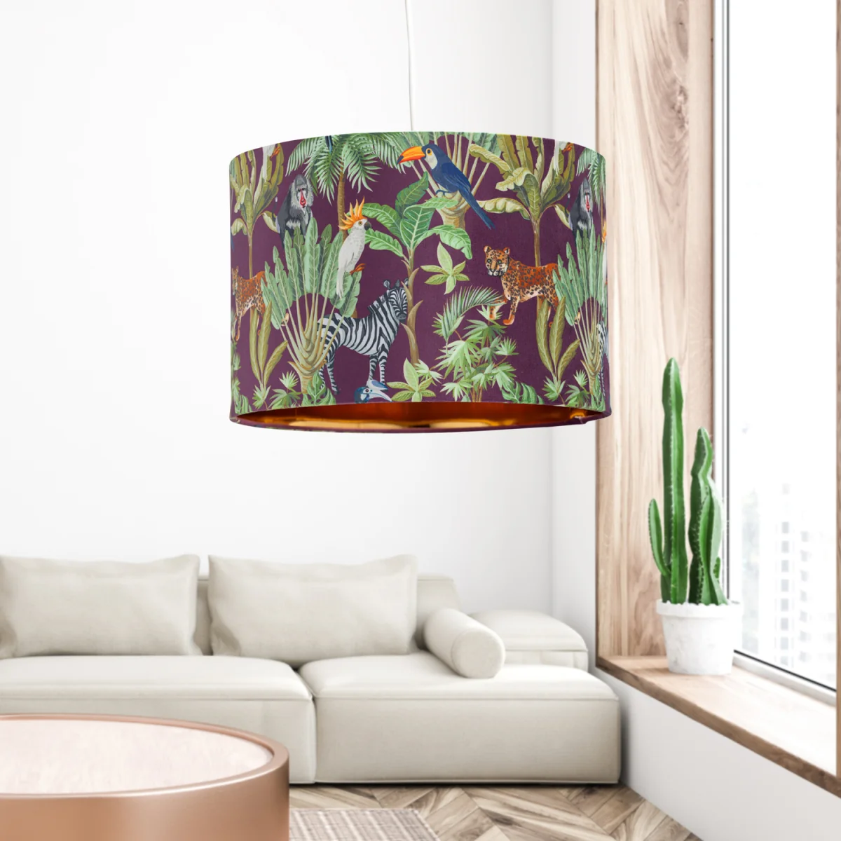 Set Of 2 Safari Velvet Safari 30cm Pendant Or Table Lamp Shades - Safari – image 8