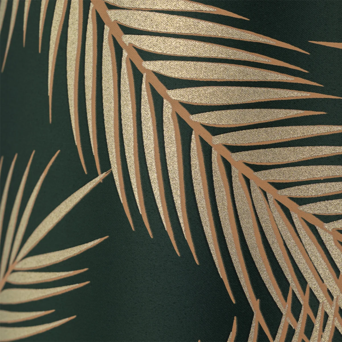 Tropica Easy Fit Fabric Pendant Shade - Dark Green Fabric And Gold Embossed Foil – image 4